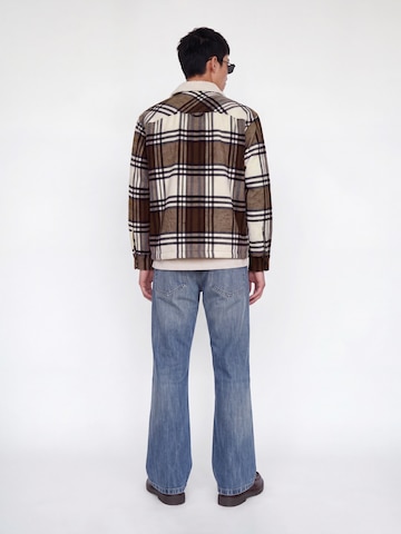 JACK & JONES Fleece Jacket 'JJZAC' in Brown