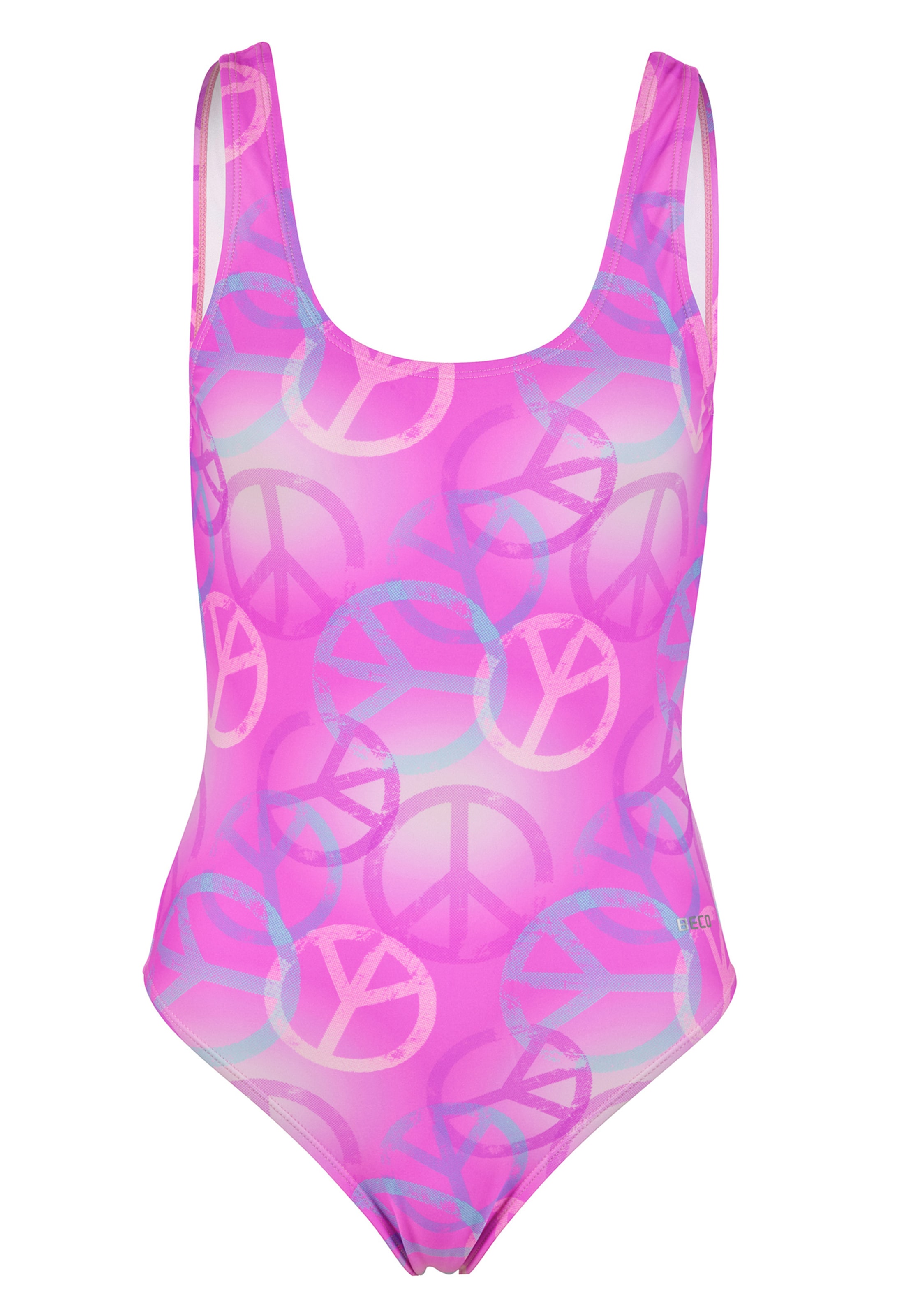 Bustier Maillot de bain 'Peace' BECO the world of aquasports en rose : devant