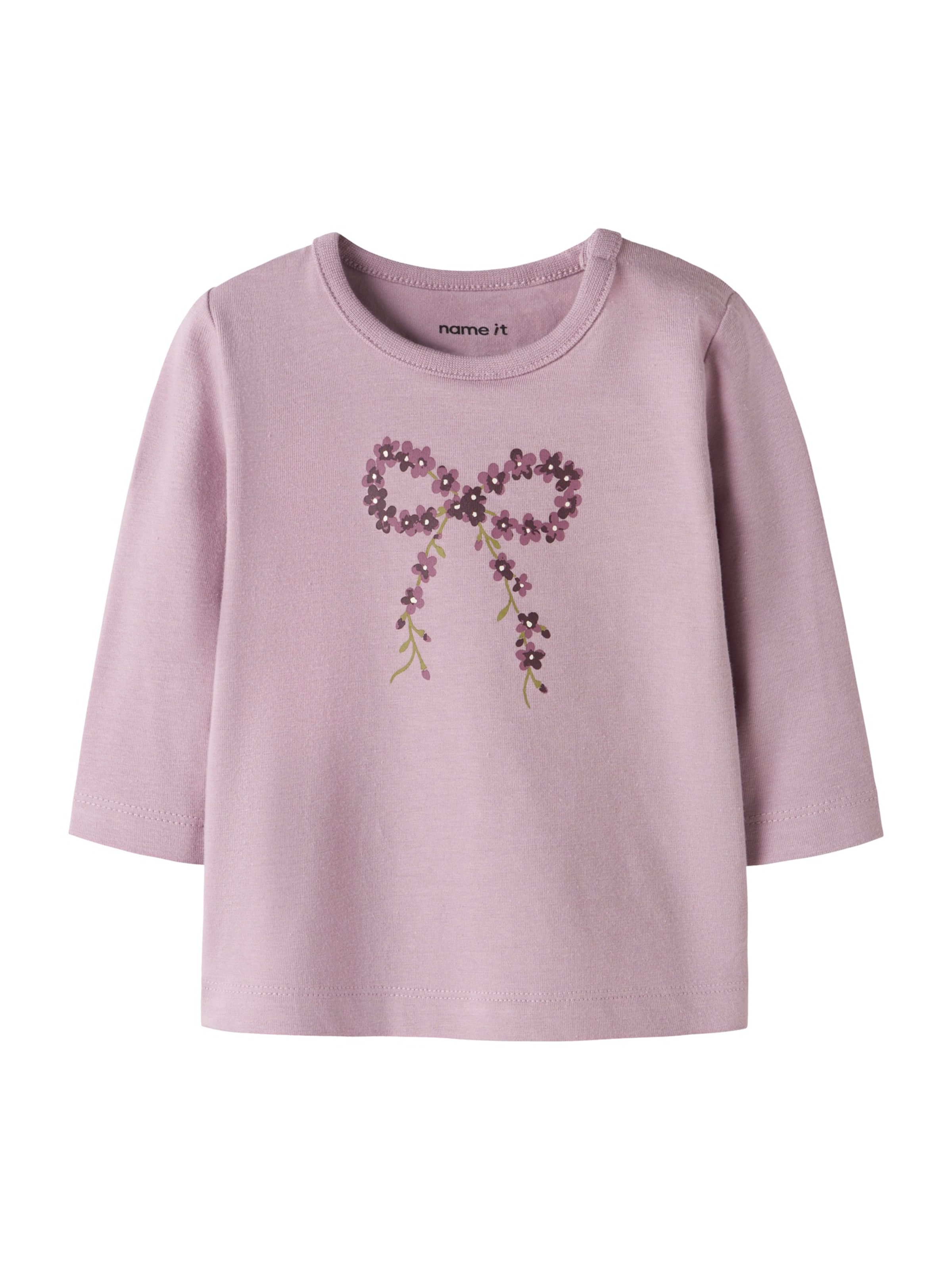 Maglietta 'NBFROOM' di NAME IT in lilla: frontale