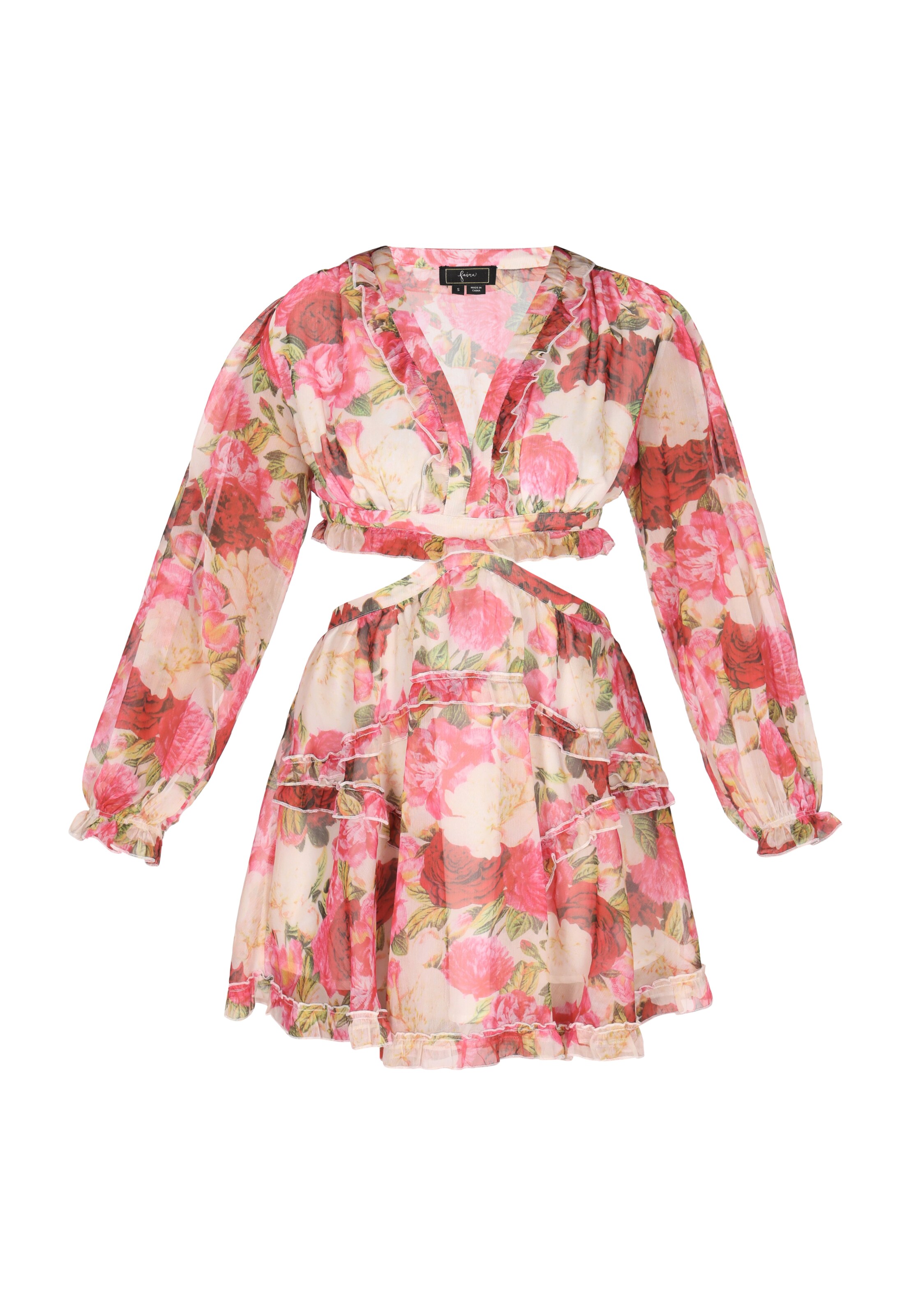 faina Φόρεμα κοκτέιλ σε ροζ: μπροστά