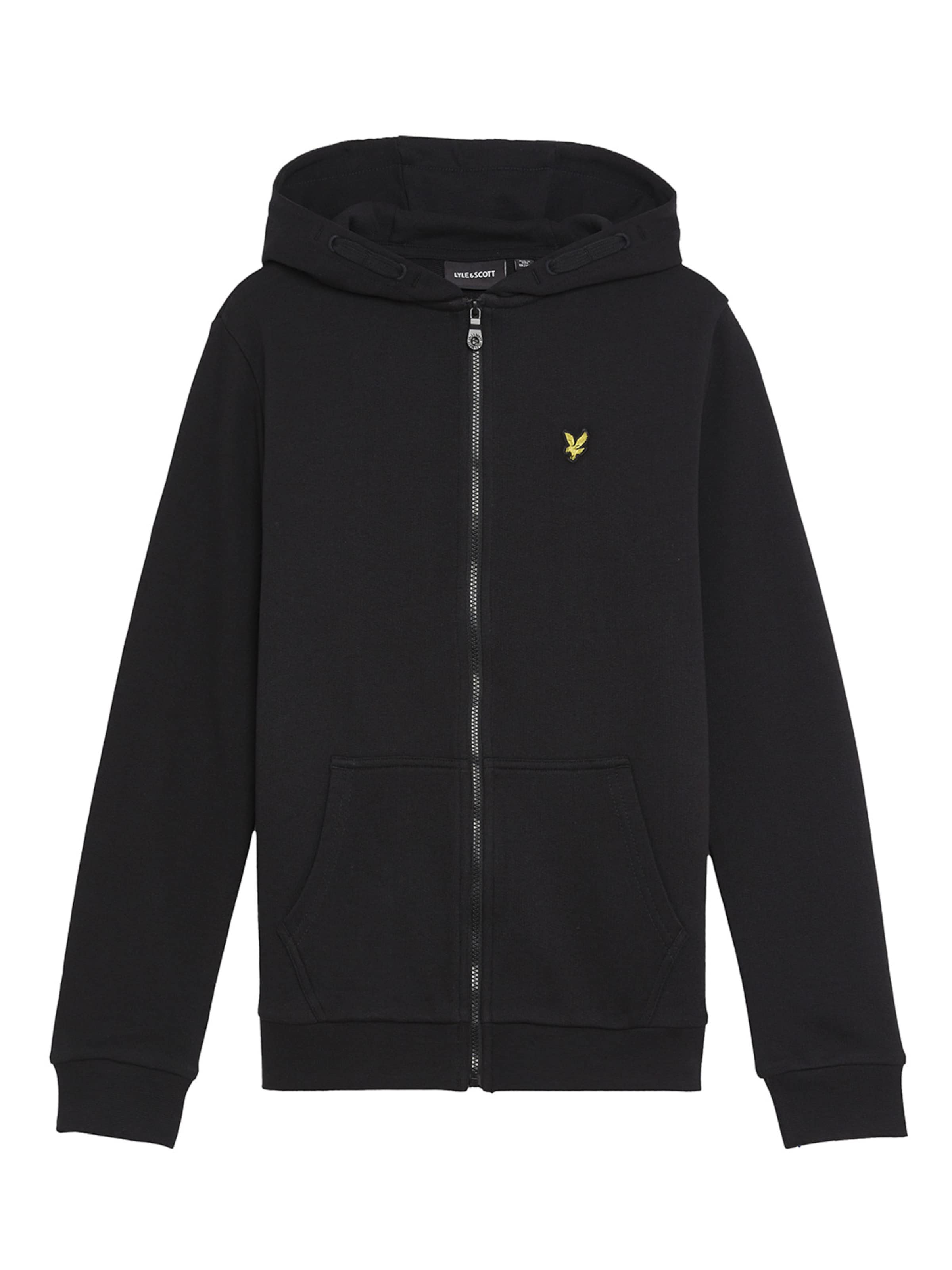 Veste de survêtement Lyle & Scott en noir : devant