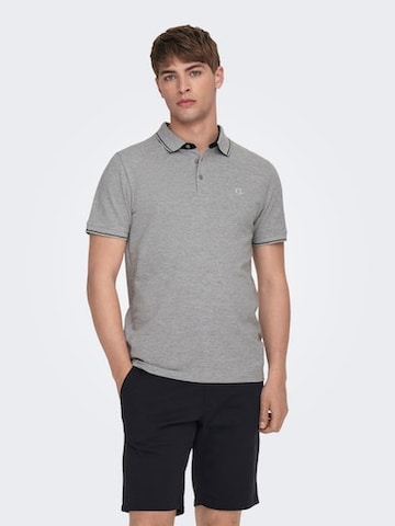 Only & Sons Shirt 'Fletcher' in Grey: front