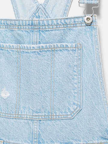 Pull&Bear Loosefit Tuinbroek jeans in Blauw