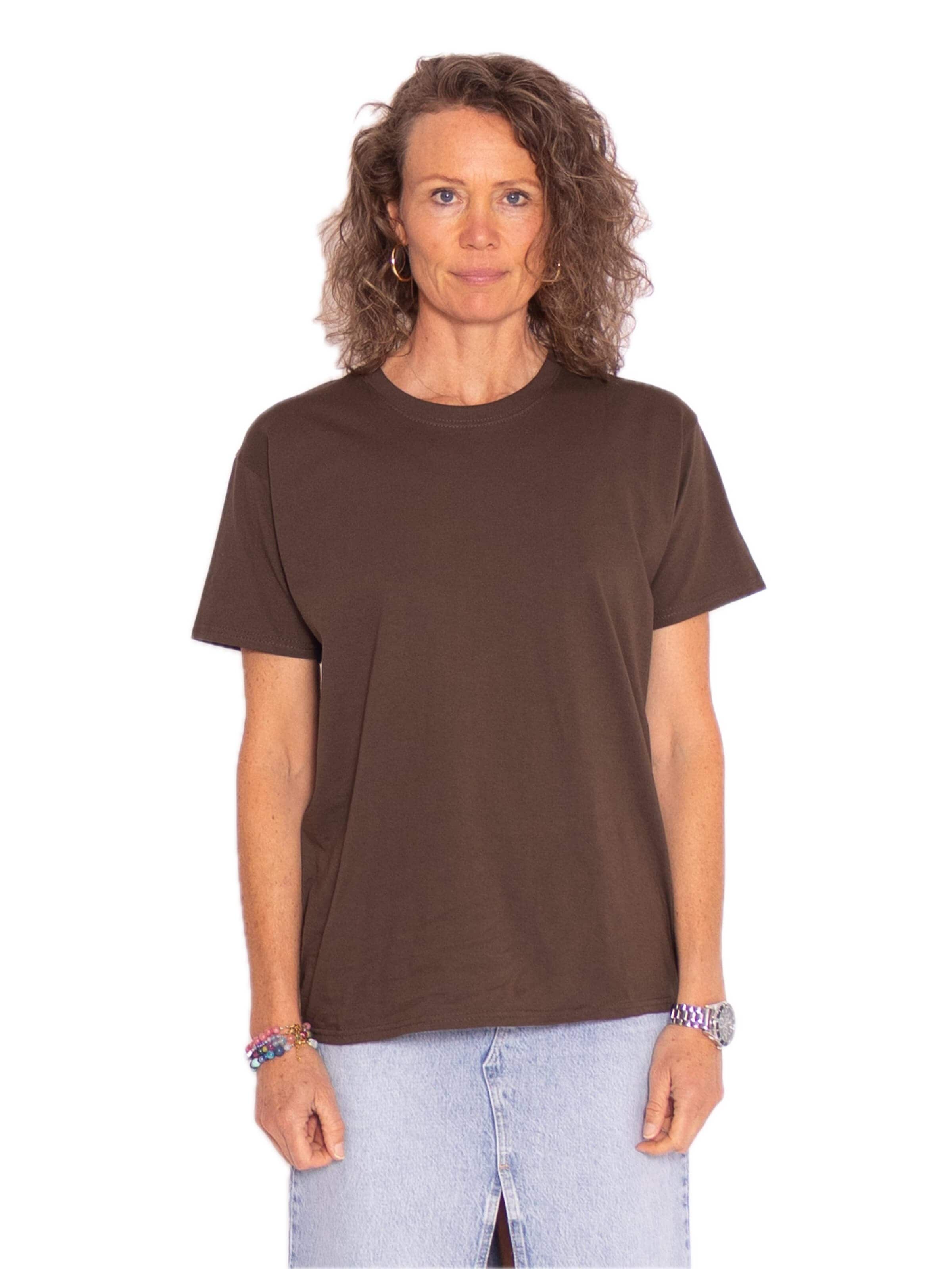 T-shirt 'T-shirt' FRUIT OF THE LOOM en marron