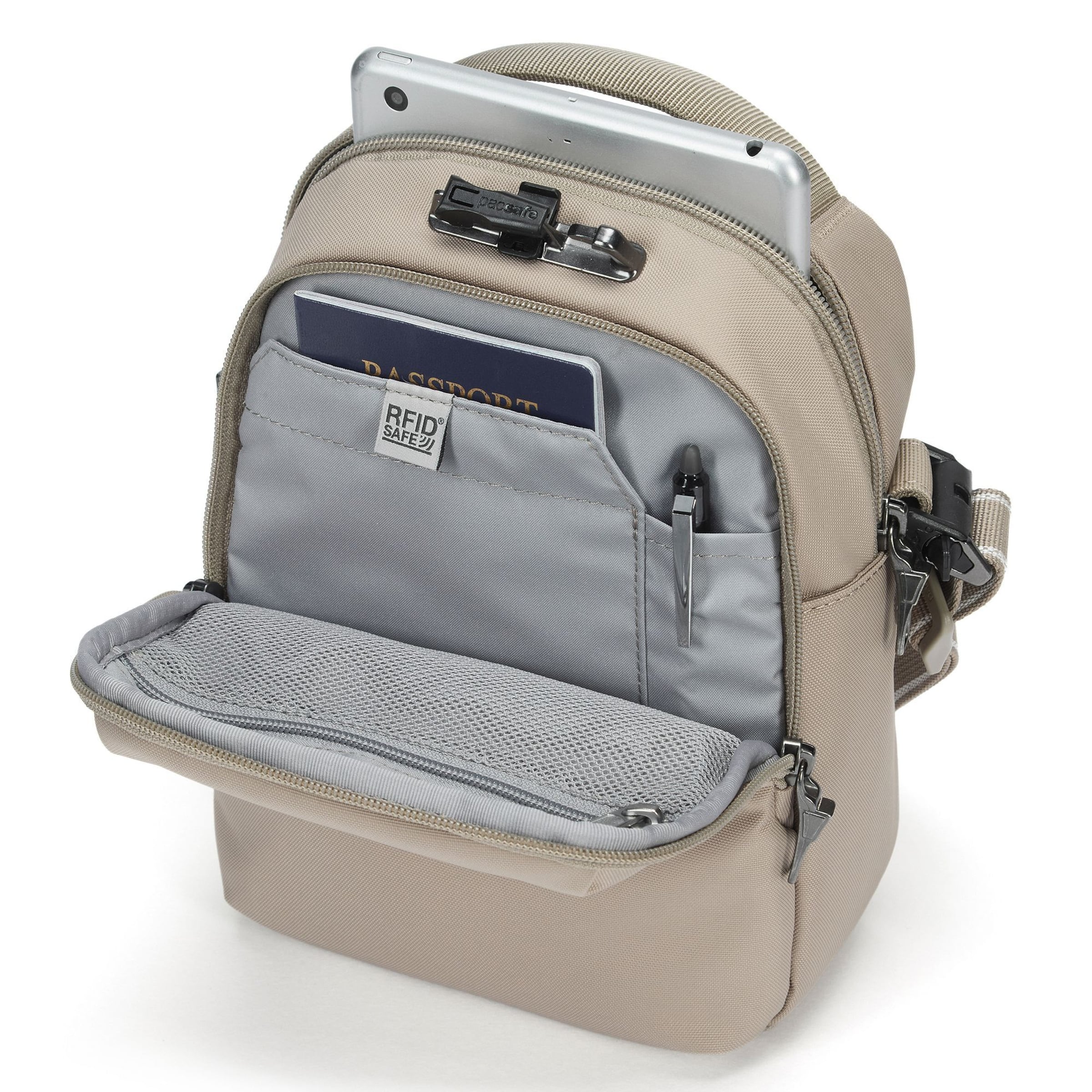 Pacsafe Umhängetasche 'Pacsafe' in Beige