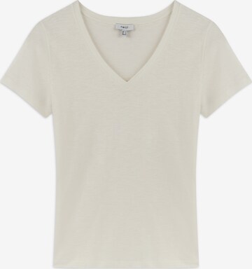 T-shirt Twist en beige : devant