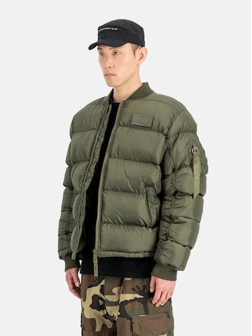 ALPHA INDUSTRIES Winter Jacket 'MA-1' in Green