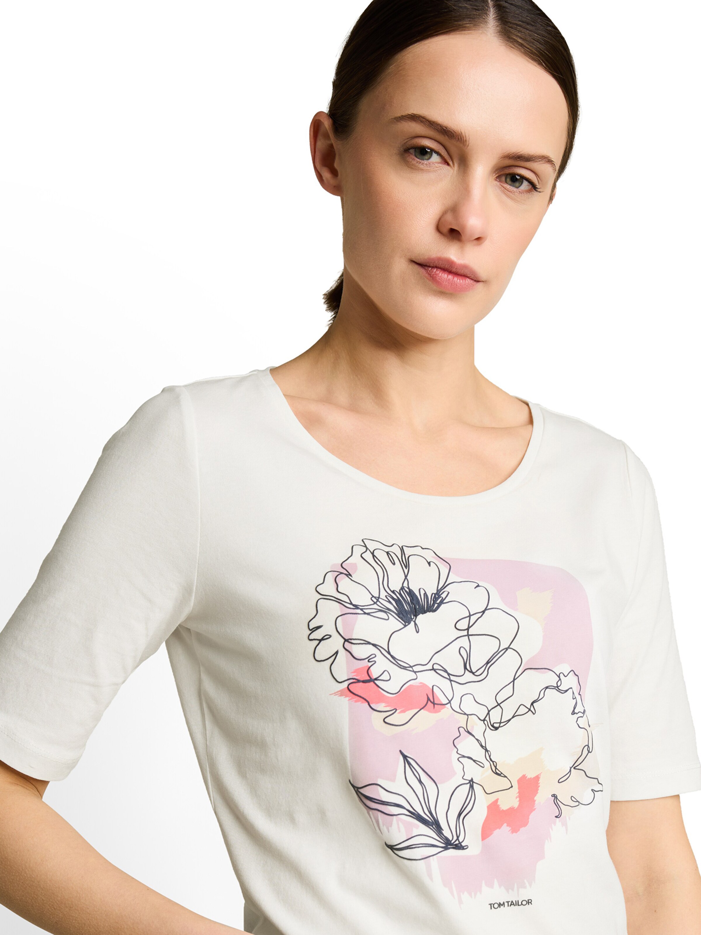 Tricou de la TOM TAILOR pe alb