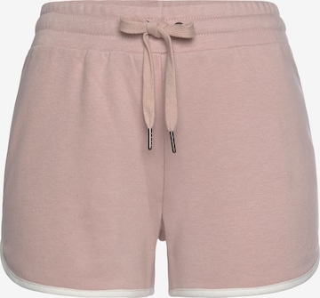 LASCANA Regular Shorts in Pink: predná strana