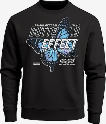 Neverless Sweatshirt 'Butterfly' in Schwarz: Vorderseite