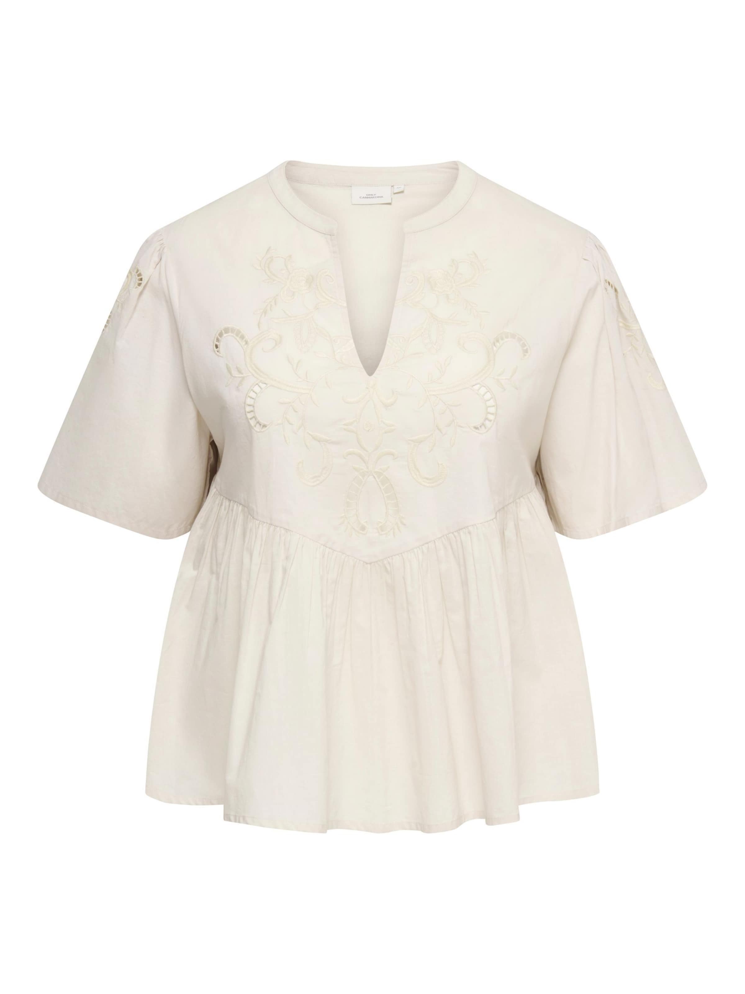 ONLY Carmakoma Bluse i beige: forside