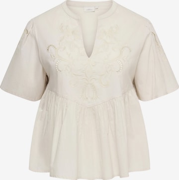 ONLY Carmakoma Bluse i beige: forside