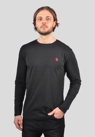 U.S. POLO ASSN. T-shirt i svart: framsida