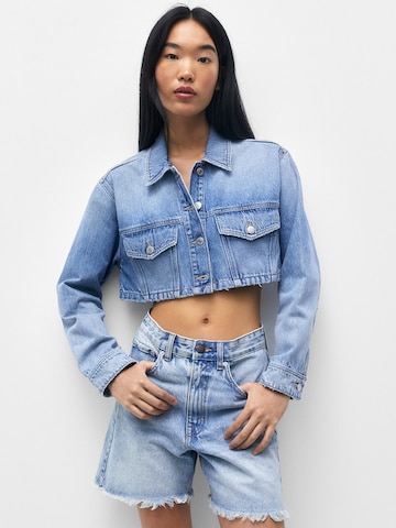 Pull&Bear Tussenjas in Blauw: voorkant