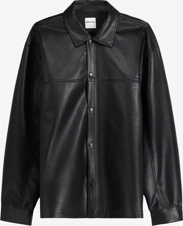 Coupe regular Chemise Bershka en noir : devant