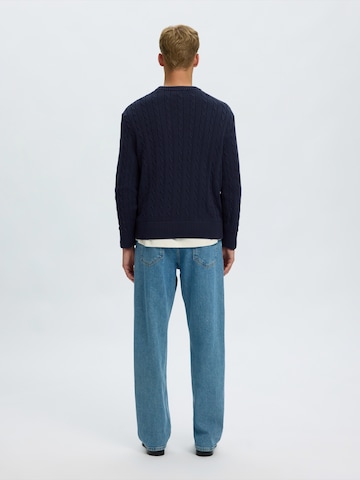 SELECTED - Pullover 'SLMBRAUN' em azul