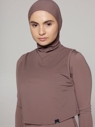 Maillot de bain 'Hijab' SIYA Swimwear en marron : devant