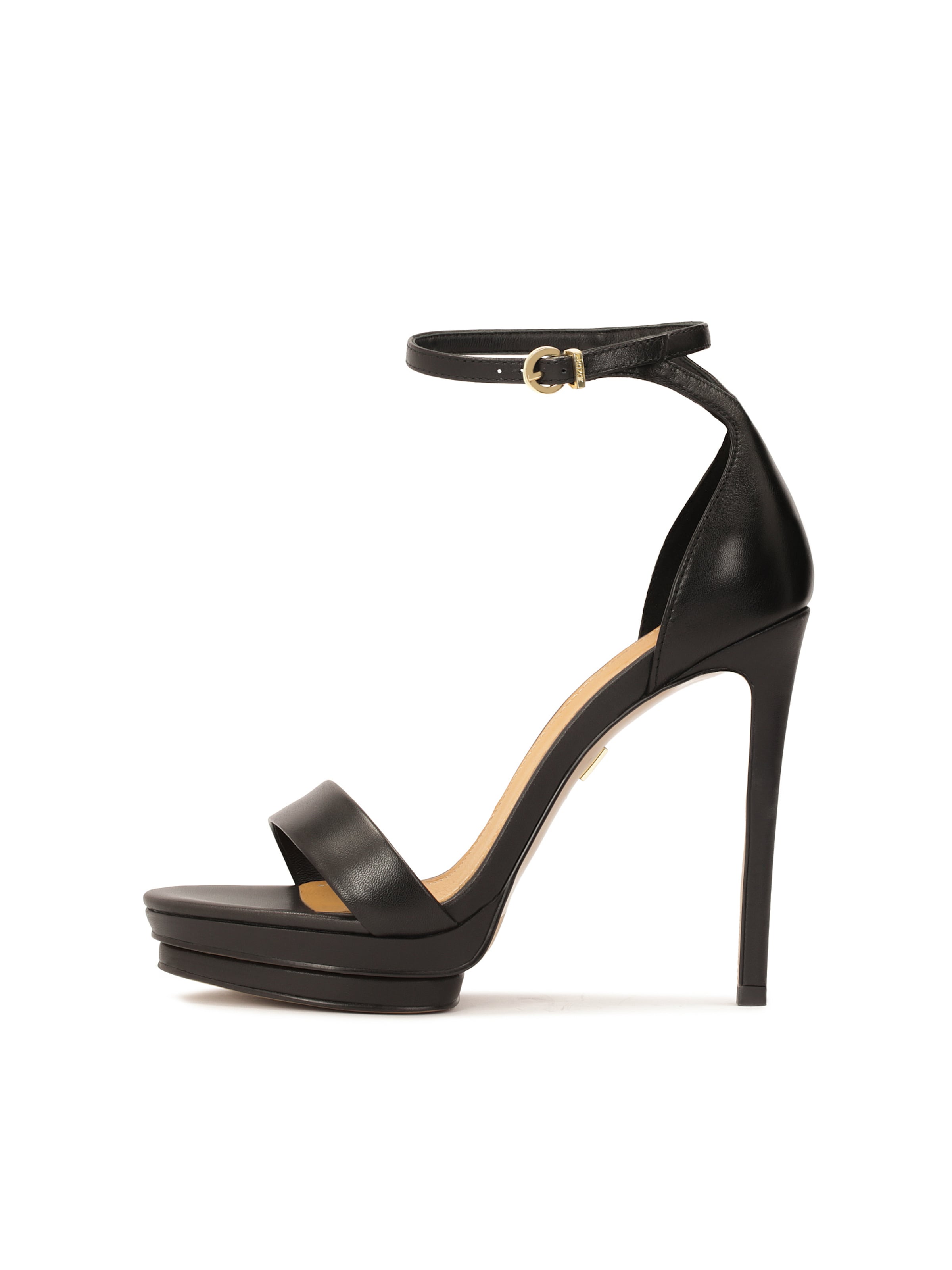 Kazar Strap Sandals in Black: front