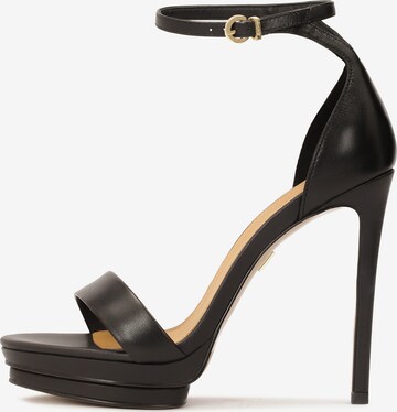 Kazar Strap Sandals in Black: front