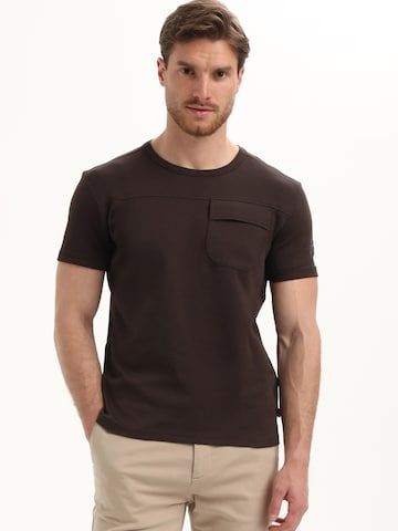 Gabbiano Shirt 'Interlock Diagonal' in Bruin