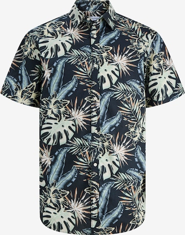 Jack & Jones Plus Regular fit Srajca 'JJHONOLULU' | črna barva: sprednja stran