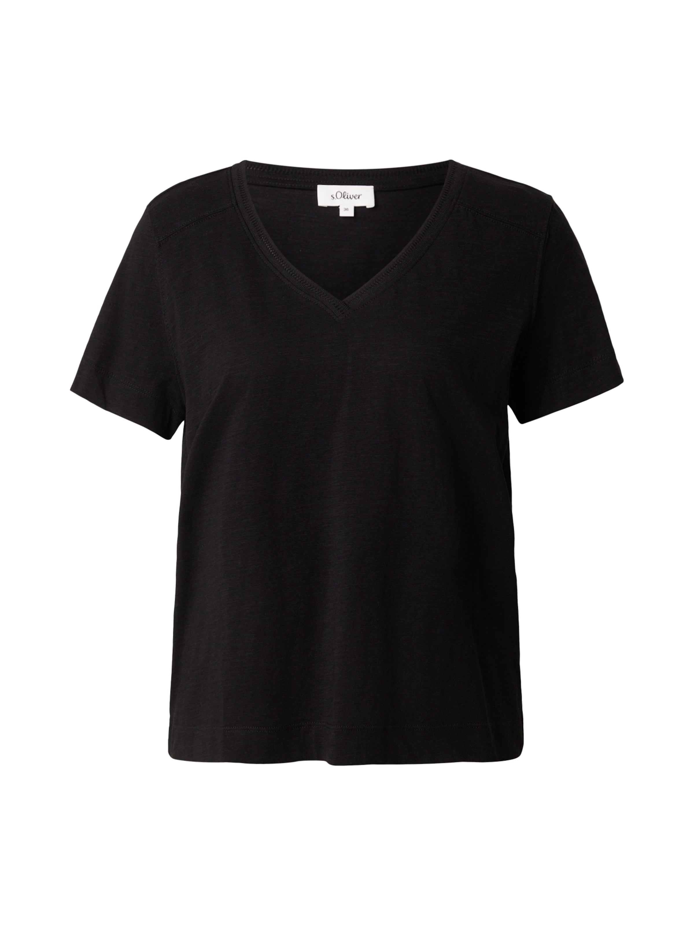 s.Oliver T-Shirt in Schwarz: Vorderseite