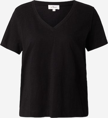 s.Oliver T-Shirt in Schwarz: Vorderseite