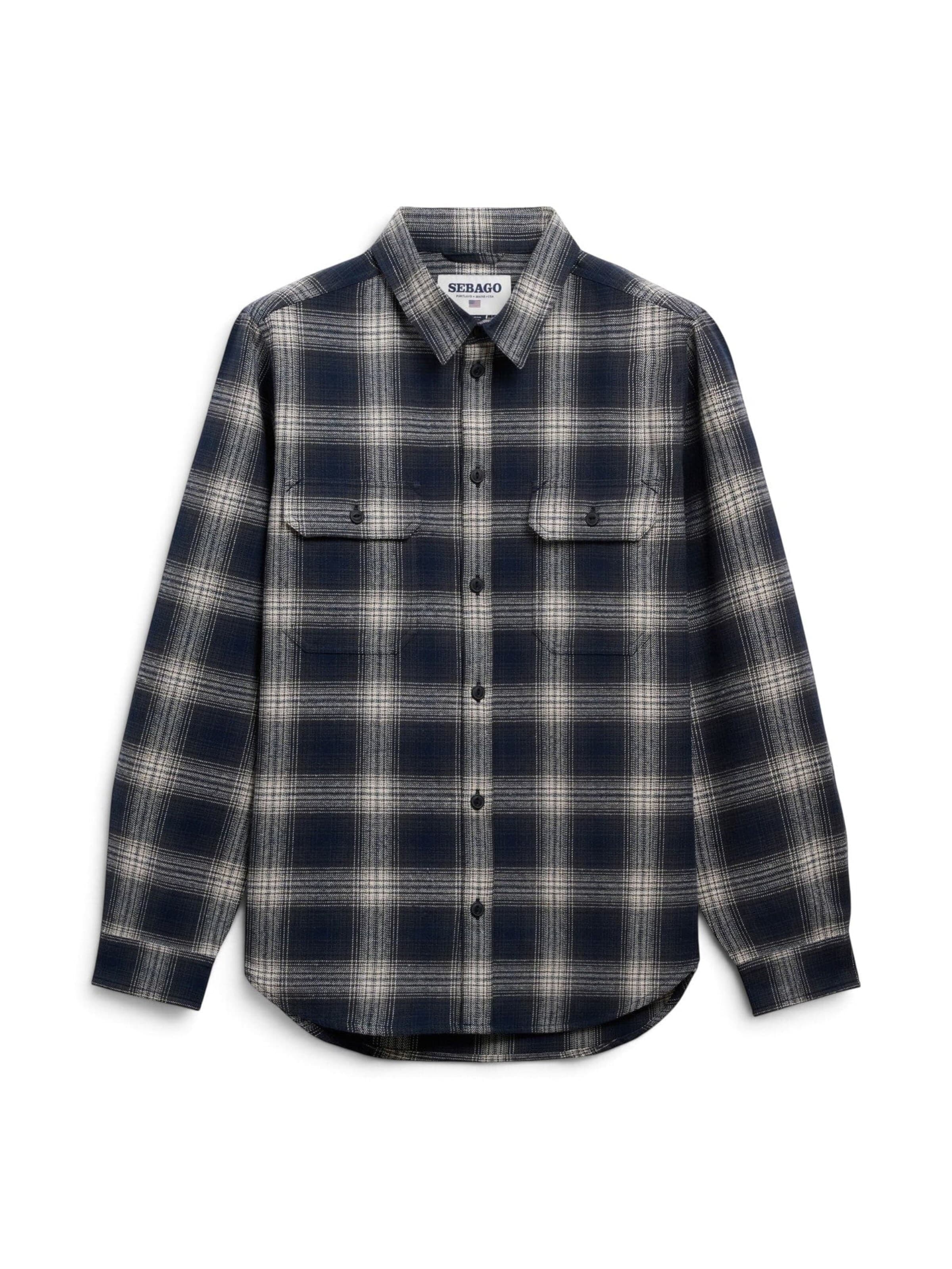 SEBAGO Button Up Shirt 'JIB BLUE-LT BEIGE-DK GREY' in Mixed colors: front