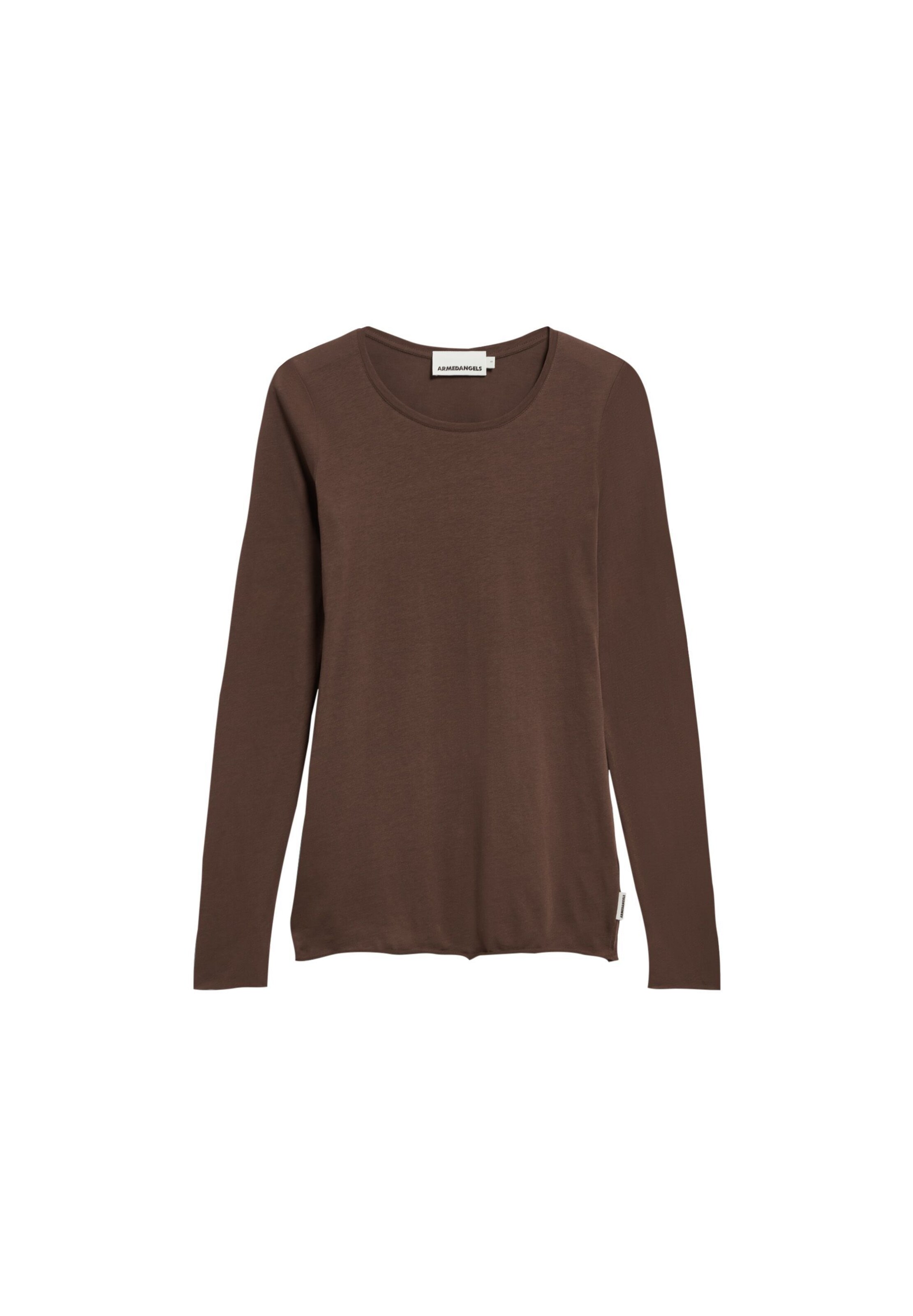ARMEDANGELS Longsleeve EINIAARA SOFT in Braun: Vorderseite