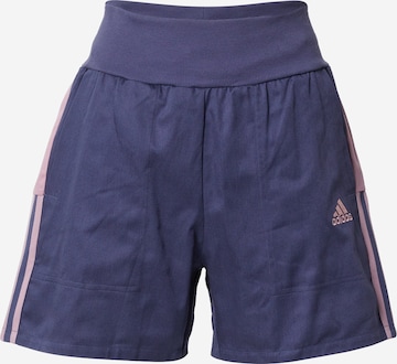 ADIDAS SPORTSWEAR Regular Workout Pants in Blue: front