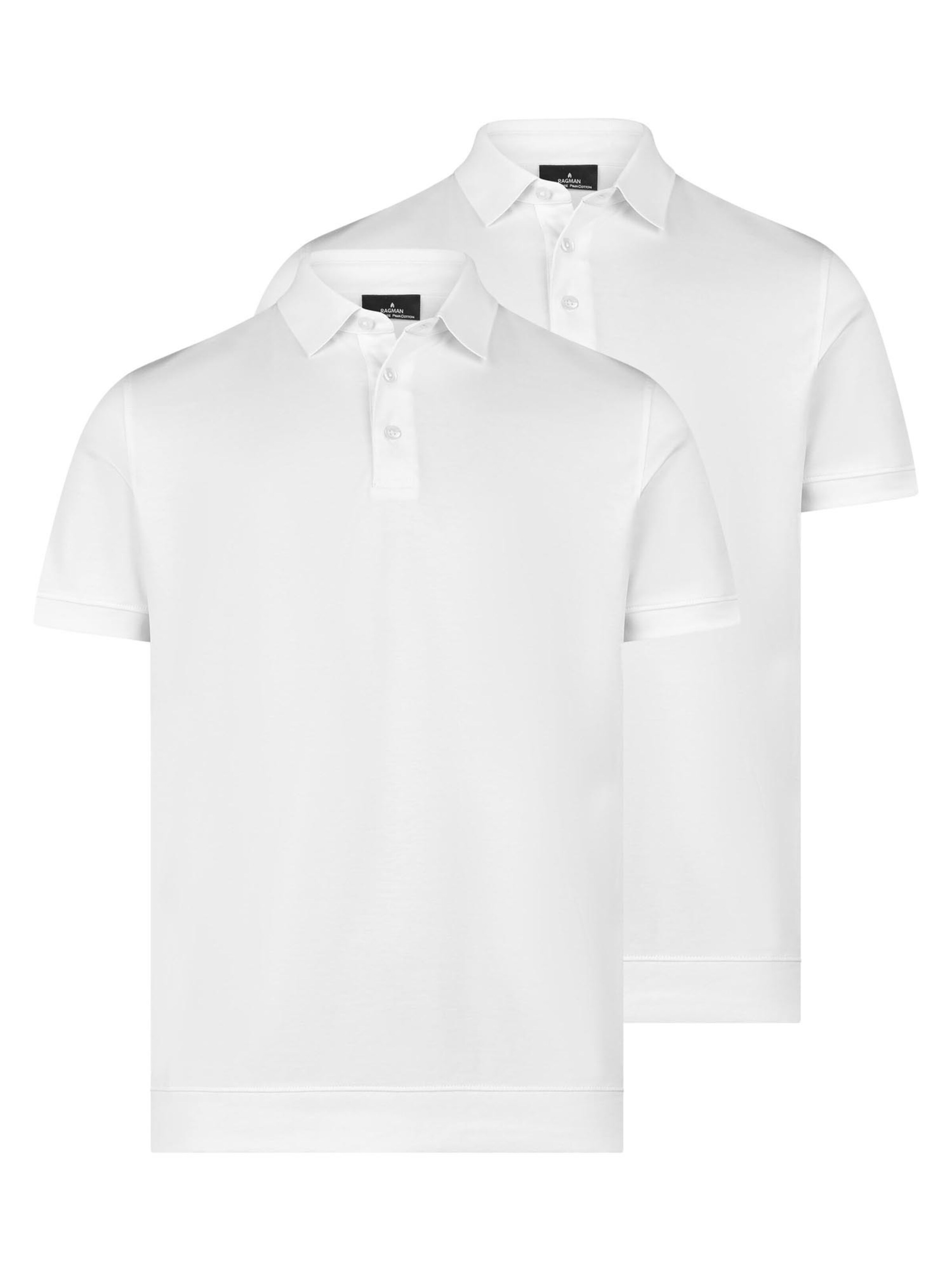 Ragman Shirt 'Basic'‌‌ in Weiß: Vorderseite