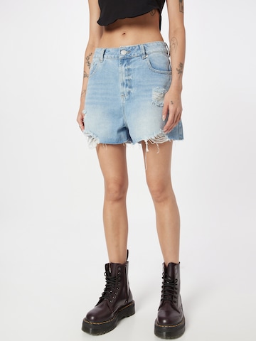 Nasty Gal Regular Jeans in Blue: front