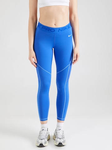 NIKE Skinny Sportovní kalhoty 'NOVELTY' – modrá: přední strana