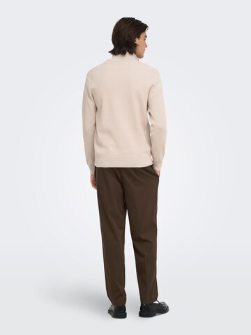 Only & Sons - Tapered Pantalón chino 'MIRO ' en marrón