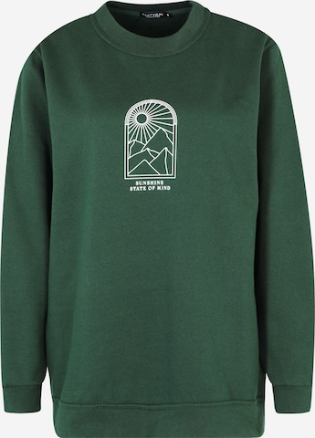 Nasty Gal - Sweatshirt 'Sunshine' em verde: frente