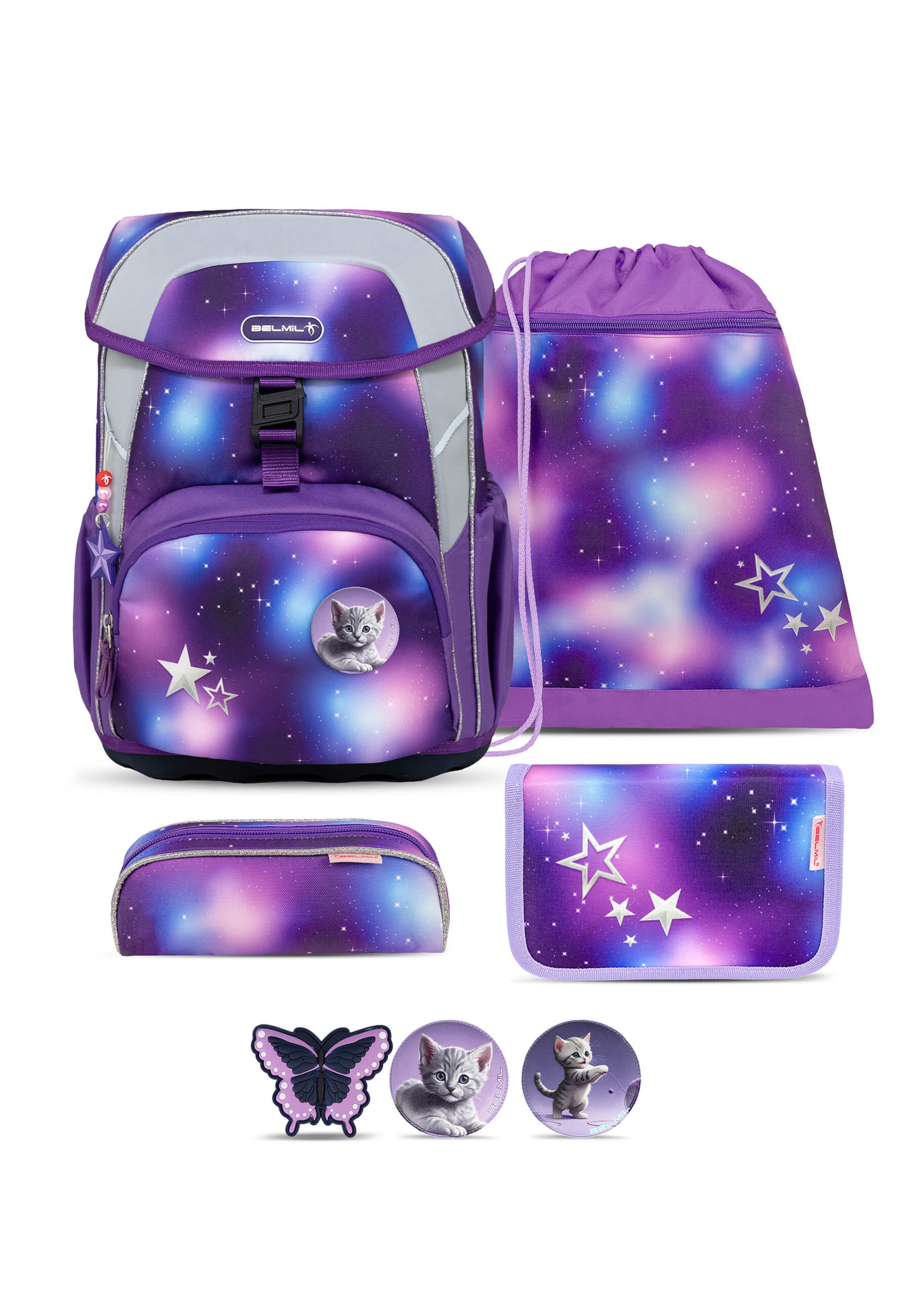 Belmil Backpack in Purple: front