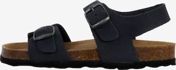 Chaussure basse 'Leder-Pantoletten für Kinder' The Divine Factory en bleu : devant