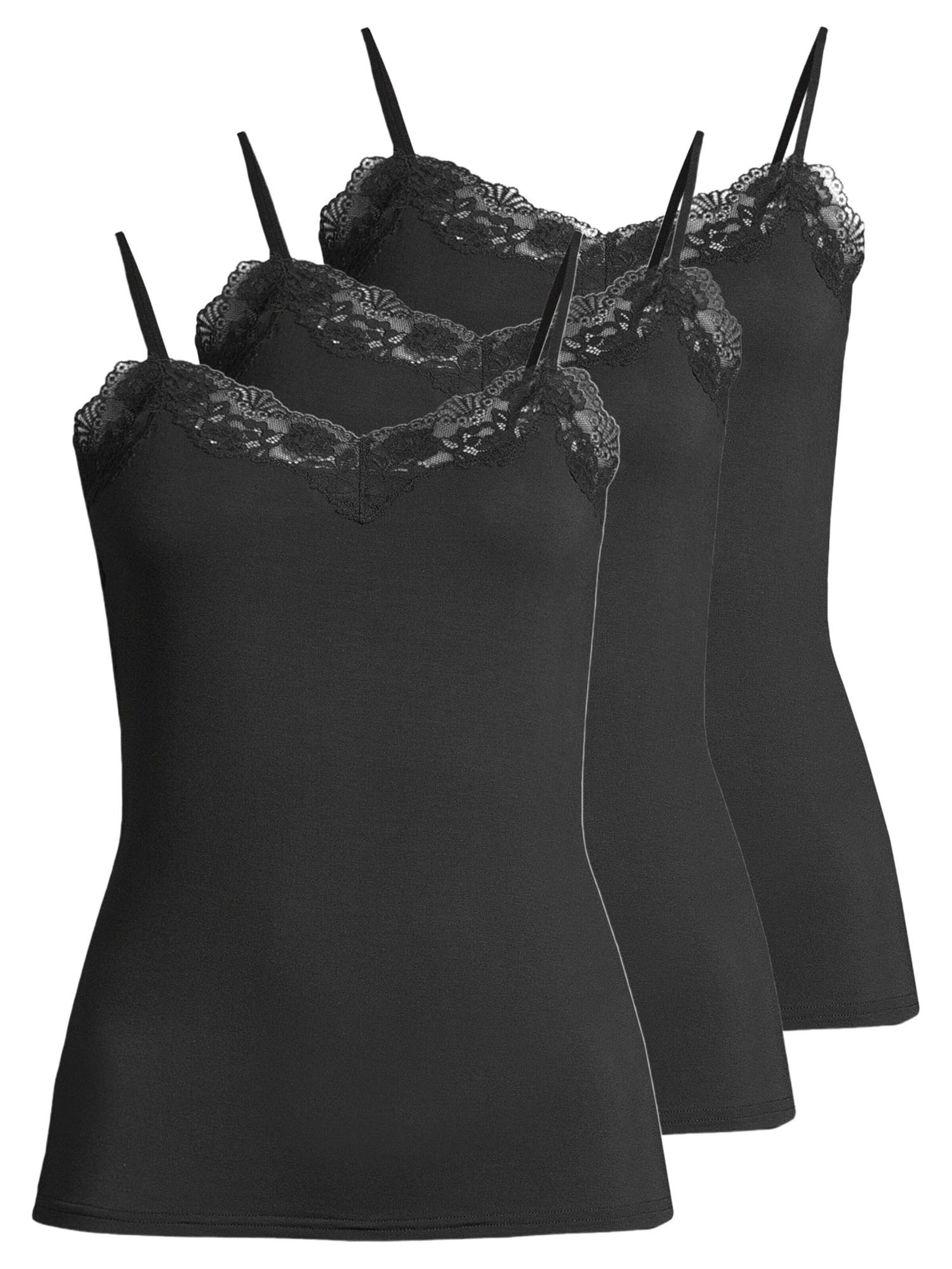 Nina von C. Unterhemd 'Romance'‌‌‌‌‌‌‌ in Schwarz: Vorderseite