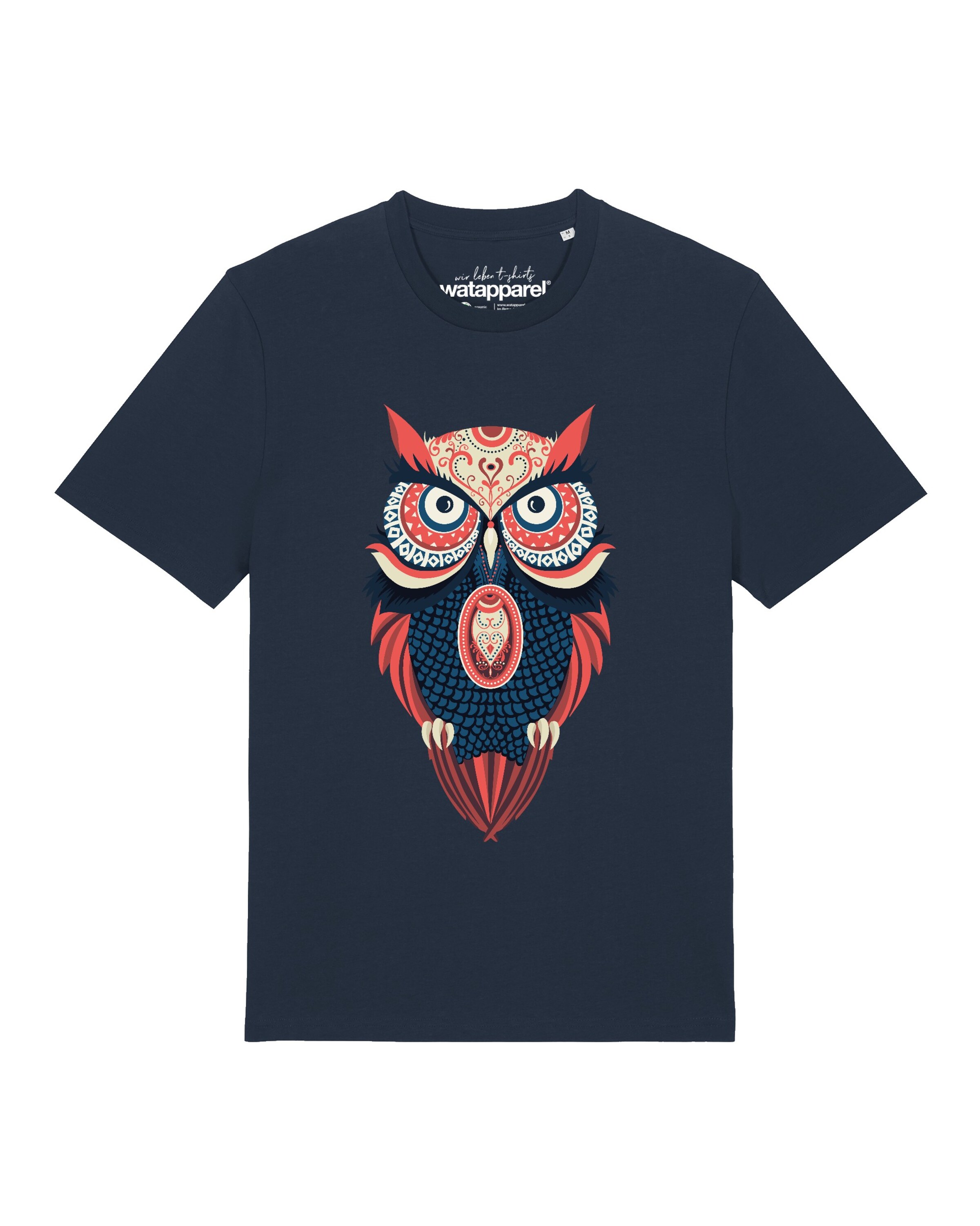 Maglietta 'Colorful Owl' di Watapparel in blu: frontale