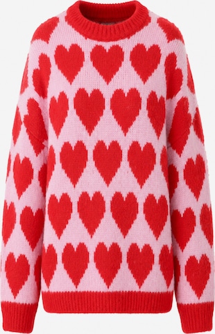 Pull-over oversize UNICORN en rouge : devant