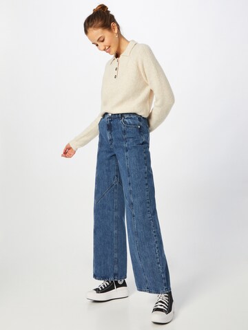 NA-KD Wide Leg Jeans in Blau