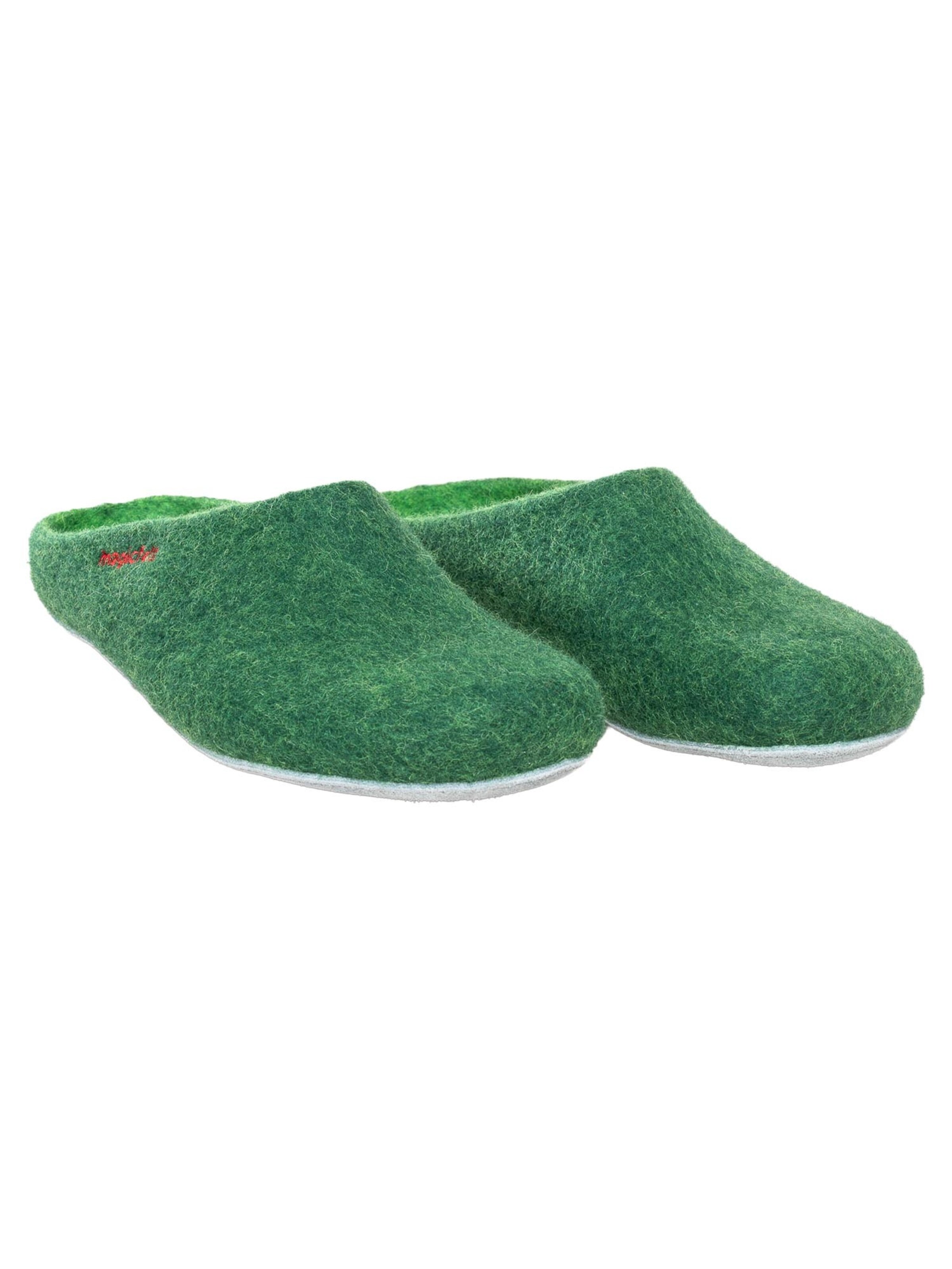 MagicFelt Slippers 'Filz' in Green