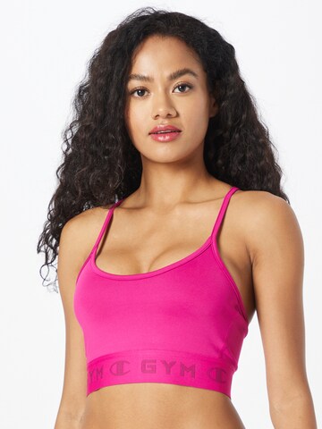 Bustino Reggiseno sportivo di Champion Authentic Athletic Apparel in rosa: frontale