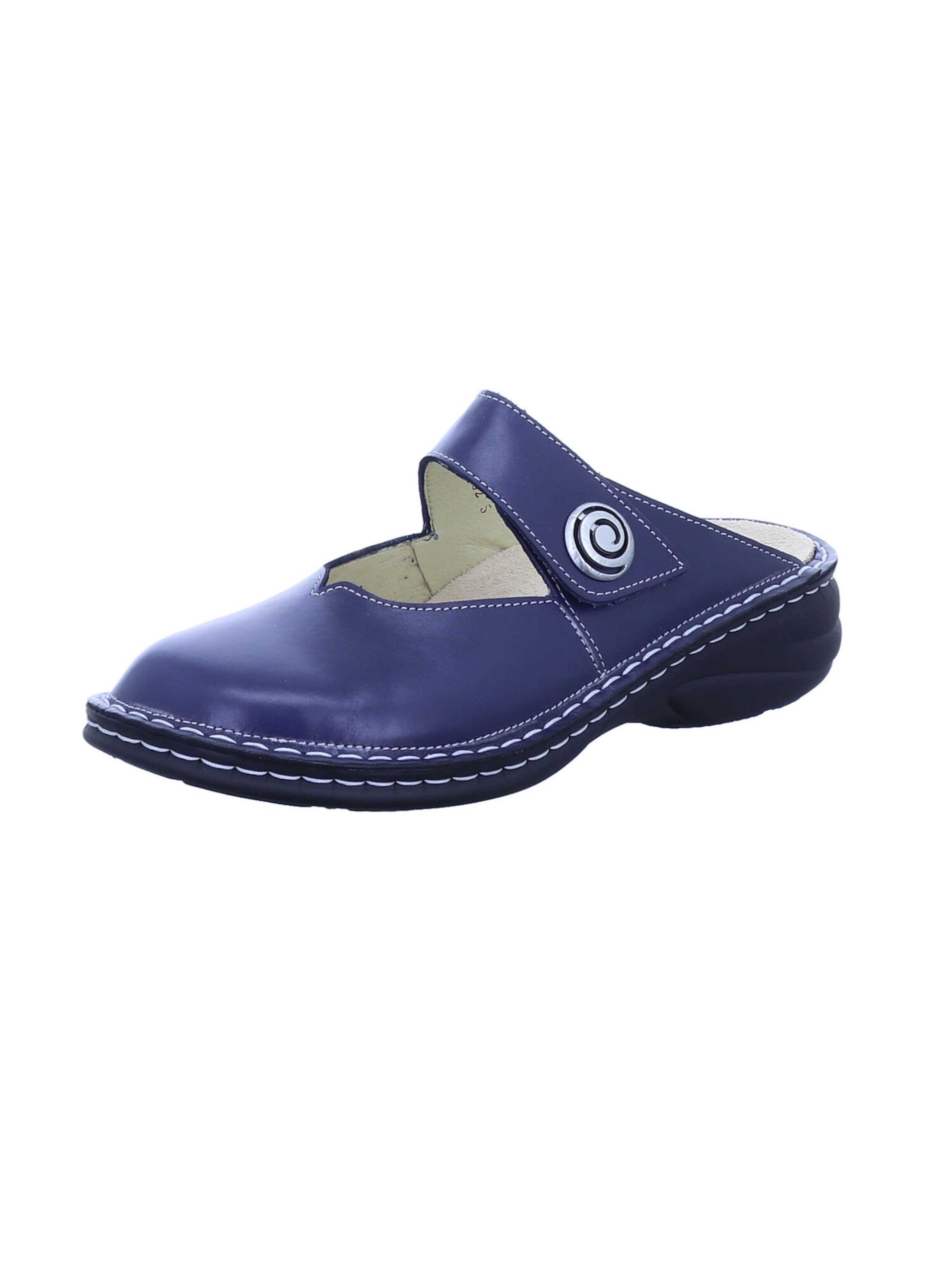 Finn Comfort Clogs 'CANARO' in Blue: front