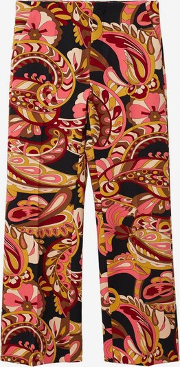 MANGO Pantalon à plis en mélange de couleurs / rose / noir, Vue avec produit