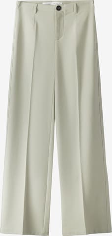 Bershka Pleated Pants in Beige: front