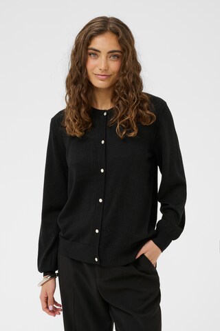 CULTURE Knit cardigan 'CUfay' in Black: front