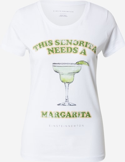 EINSTEIN & NEWTON Koszulka 'This seniorita needs a…' w kolorze limonka / jasnozielony / białym, Podgląd produktu