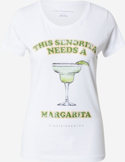 EINSTEIN & NEWTON Majica 'This seniorita needs a…' u limeta / svijetlozelena / bijela, Pregled proizvoda