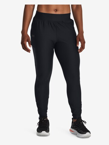 UNDER ARMOUR Skinny Sportbroek 'Qualifier Elite' in Zwart: voorkant